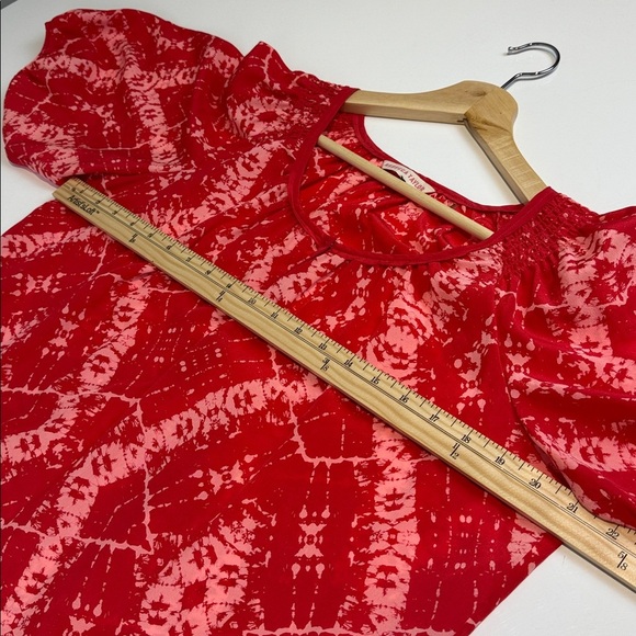 Rebecca Taylor silk Red Blouse Size 4 - Picture 6 of 8